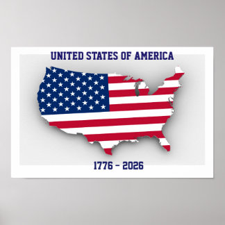 UNITED STATES OF AMERICA 1776-2026 Anniversary ポスター