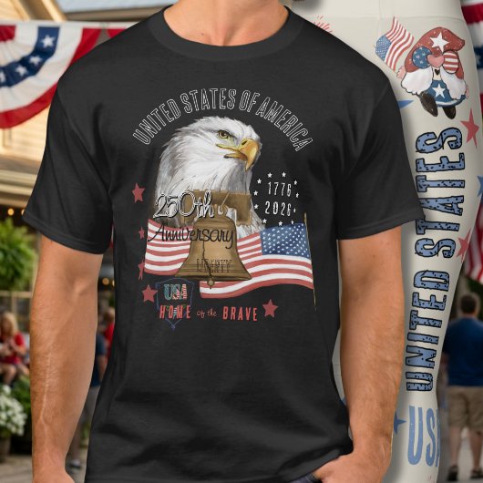 United States of America 250th Anniversary Eagle Tシャツ