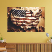 United States of America Flag Canvas Print Picture キャンバスプリント (インサイチュ (リビング))