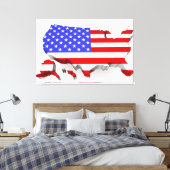 United States of America Flag Canvas Print Picture キャンバスプリント (インサイチュ (寝室))