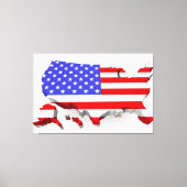 United States of America Flag Canvas Print Picture キャンバスプリント (正面)