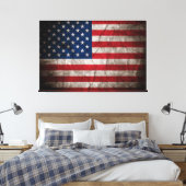 United States of America Flag Canvas Print Picture キャンバスプリント (インサイチュ (寝室))