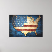 United States of America Flag Canvas Print Picture キャンバスプリント (正面)