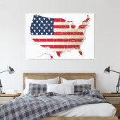United States of America Flag Canvas Print Picture キャンバスプリント (インサイチュ (寝室))