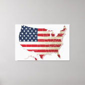 United States of America Flag Canvas Print Picture キャンバスプリント (正面)