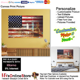 United States of America Flag Canvas Print Picture キャンバスプリント