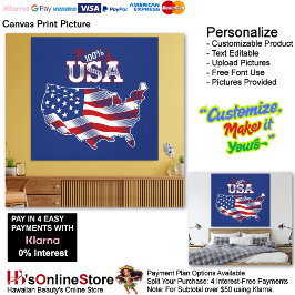 United States of America Flag Canvas Print Picture キャンバスプリント