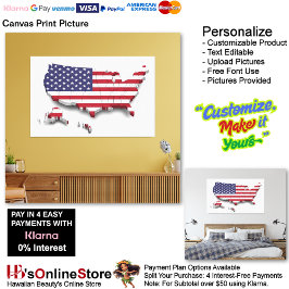 United States of America Flag Canvas Print Picture キャンバスプリント