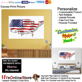 United States of America Flag Canvas Print Picture キャンバスプリント