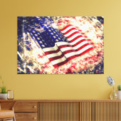 United States of America Flag Canvas Print Picture キャンバスプリント (インサイチュ (リビング))