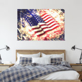 United States of America Flag Canvas Print Picture キャンバスプリント (インサイチュ (寝室))