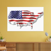 United States of America Flag Canvas Print Picture キャンバスプリント (インサイチュ (リビング))