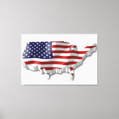 United States of America Flag Canvas Print Picture キャンバスプリント (正面)