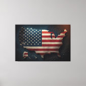 United States of America Flag Canvas Print Picture キャンバスプリント (正面)