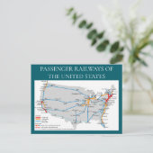 United States Railways Map Postcard ポストカード (スタンド正面)