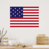 United States Star Spangled Banner Flag ポスター (キッチン)
