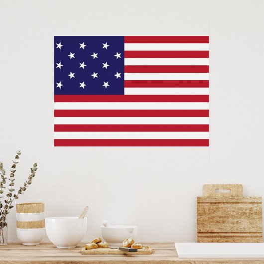United States Star Spangled Banner Flag ポスター (キッチン)