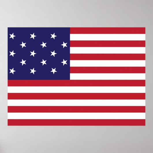 United States Star Spangled Banner Flag ポスター (正面)