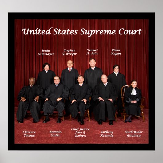 United States Supreme Court Justices ポスター (正面)