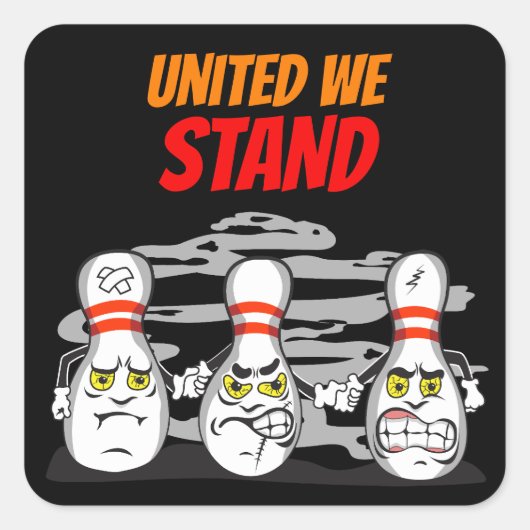 United We Stand, ボウリングのピン, ブラック スクエアシール (正面)