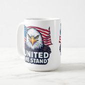 United We Stand 愛国USAデザイン コーヒーマグカップ (正面左)