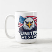United We Stand 愛国USAデザイン コーヒーマグカップ (左)
