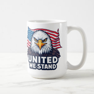 United We Stand 愛国USAデザイン コーヒーマグカップ