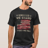 United We Stand Divided We Fall God Bless America  Tシャツ (正面)