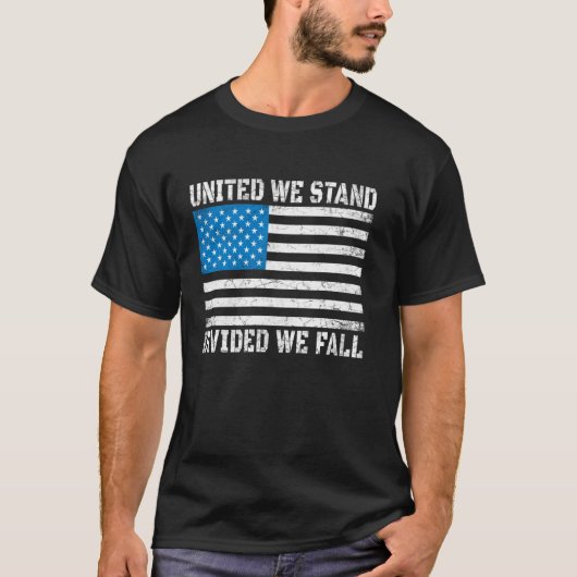 United We Stand Divided We Fall USA Tシャツ (正面)