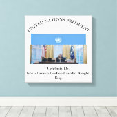 #UNITEDNATIONSPRESIDENT DR. #LAURAHCASTILLOS ESQ. キャンバスプリント (インサイチュ (ウッドフロア))