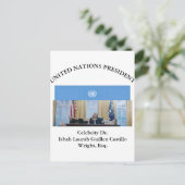 #UNITEDNATIONSPRESIDENT DR. #LAURAHCASTILLOS ESQ. ポストカード (スタンド正面)
