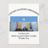 #UNITEDNATIONSPRESIDENT DR. #LAURAHCASTILLOS ESQ. ポストカード (正面)