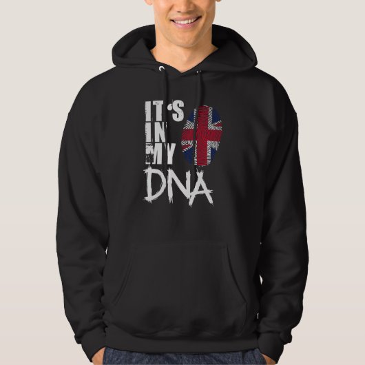 Unitek Kingdomそれは私のDnaイギリスおもしろい国旗にある パーカ (正面)