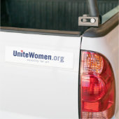 UniteWomen.orgのロゴのバンパーステッカー バンパーステッカー (トラック上)