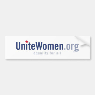 UniteWomen.orgのロゴのバンパーステッカー バンパーステッカー