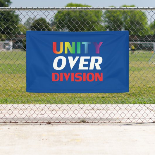 Unities over Division, red, white, blue, lgbt 横断幕 (インサイチュ)