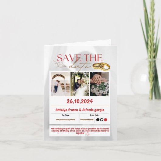 Uniting Hearts: Our Wedding invitation Celebration 招待状 (正面)