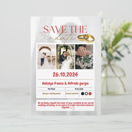 Uniting Hearts: Our Wedding invitation Celebration 招待状 (スタンド正面)