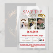 Uniting Hearts: Our Wedding invitation Celebration 招待状 (正面/裏面)