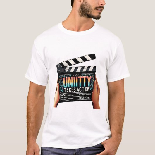 Unityがアクションを実行 | 多様性とチームワークのデザイン tシャツ (正面)