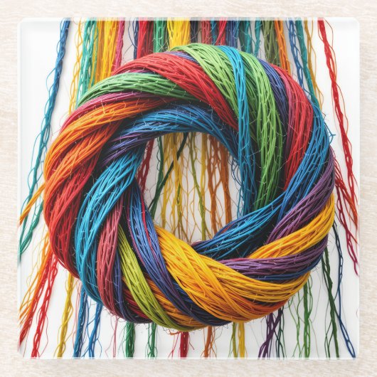 Unityで織り込み ガラスコースター (正面)