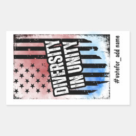 Unityにおける多様性2024年の選大統領の択 長方形シール