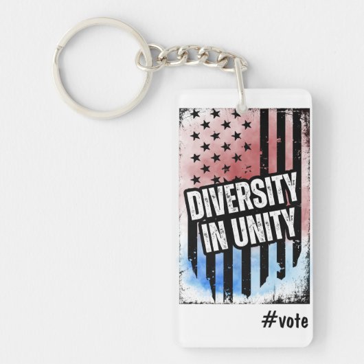 Unityにおける米国の選大統領の挙投票の多様性 キーホルダー (正面)