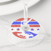 Unityのエンブレム祝- Collaborative Trust ワイングラスタグ (クローズアップ)