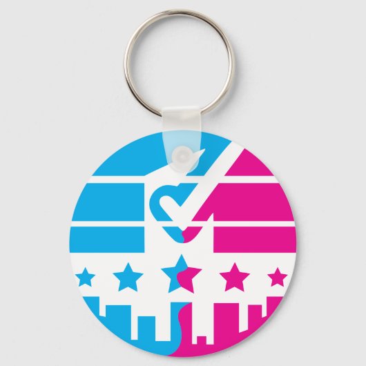 Unityのチェックマーク キーホルダー (正面)