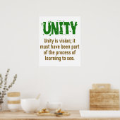 Unityはビジョンである – Unity引用文 ポスター (キッチン)