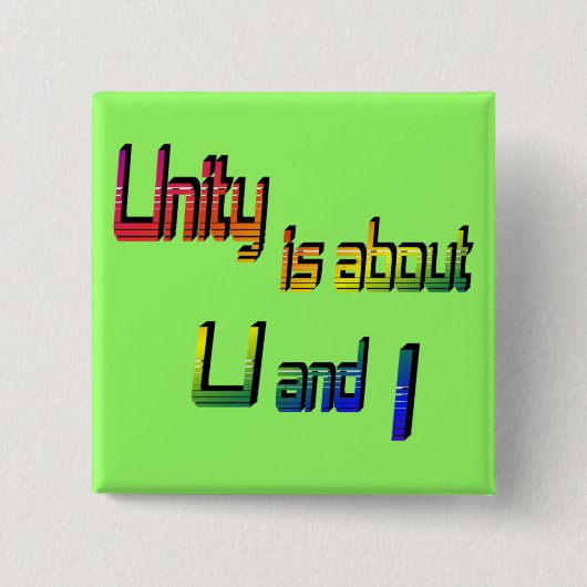 UnityはUとIボタンについて 缶バッジ (正面)