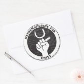 Unityステッカーの数学者 ラウンドシール (封筒)