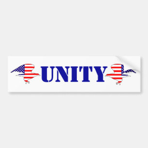 UNITYパーティービッグテント自由グループのイーグルフラグ バンパーステッカー