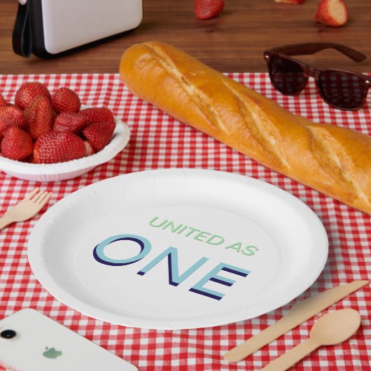 Unityメッセージ ペーパープレート (ピクニック)